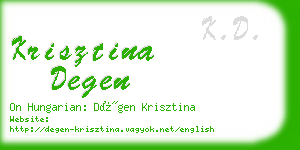 krisztina degen business card